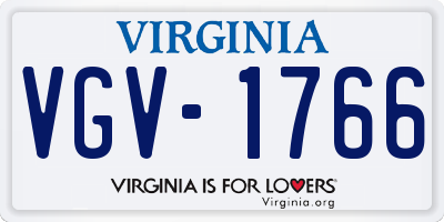 VA license plate VGV1766