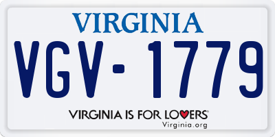 VA license plate VGV1779
