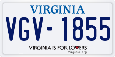 VA license plate VGV1855