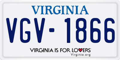 VA license plate VGV1866