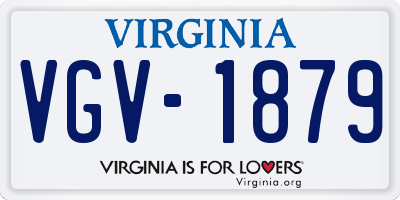VA license plate VGV1879