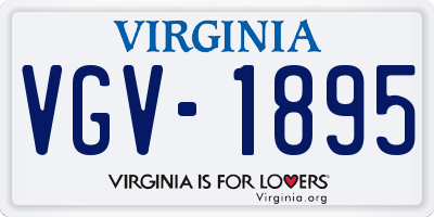 VA license plate VGV1895
