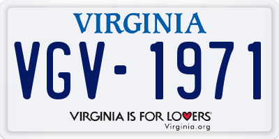 VA license plate VGV1971