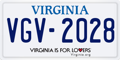 VA license plate VGV2028