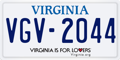 VA license plate VGV2044