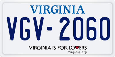 VA license plate VGV2060