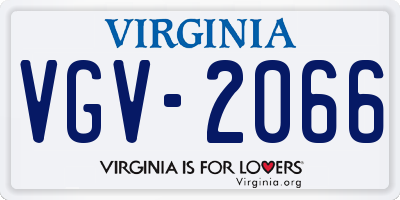 VA license plate VGV2066