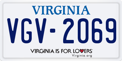 VA license plate VGV2069