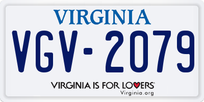 VA license plate VGV2079