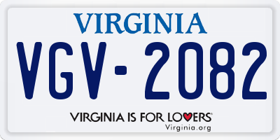 VA license plate VGV2082