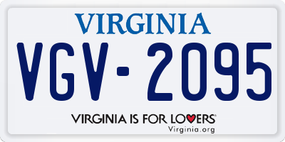 VA license plate VGV2095