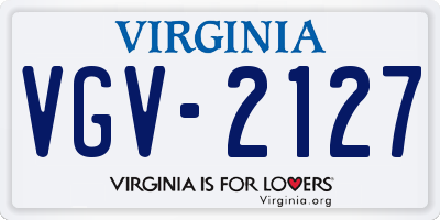 VA license plate VGV2127