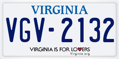 VA license plate VGV2132