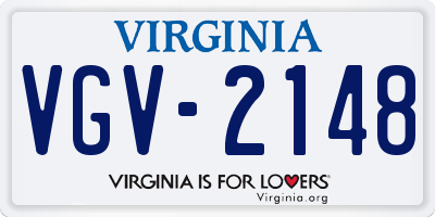 VA license plate VGV2148