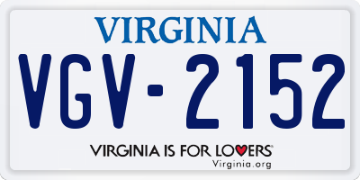 VA license plate VGV2152