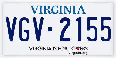 VA license plate VGV2155