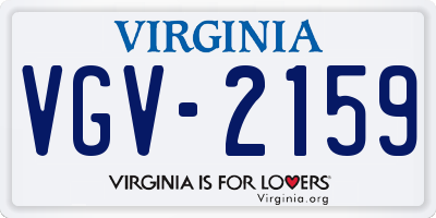 VA license plate VGV2159
