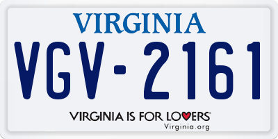 VA license plate VGV2161