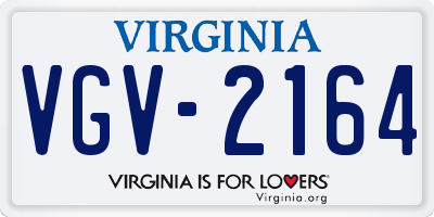 VA license plate VGV2164