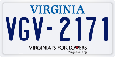 VA license plate VGV2171