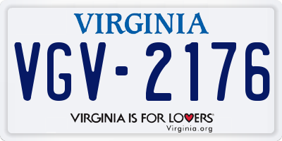 VA license plate VGV2176