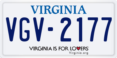 VA license plate VGV2177