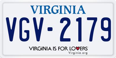 VA license plate VGV2179