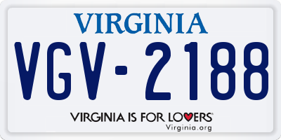 VA license plate VGV2188