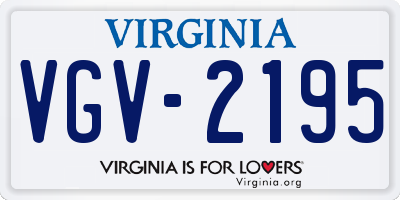VA license plate VGV2195