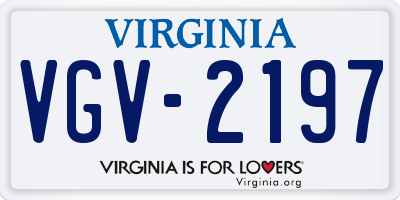 VA license plate VGV2197