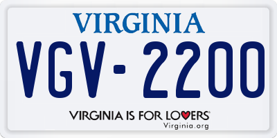 VA license plate VGV2200