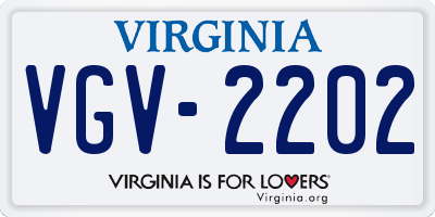 VA license plate VGV2202