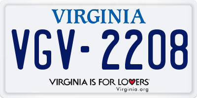 VA license plate VGV2208