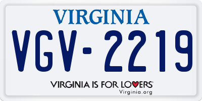 VA license plate VGV2219
