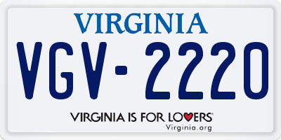 VA license plate VGV2220