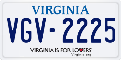 VA license plate VGV2225