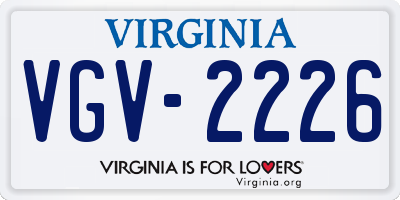 VA license plate VGV2226