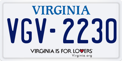 VA license plate VGV2230