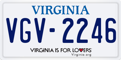 VA license plate VGV2246