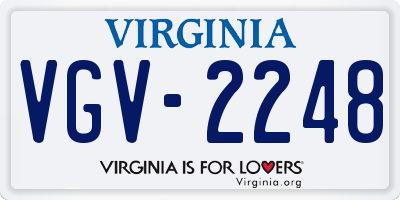 VA license plate VGV2248