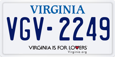 VA license plate VGV2249