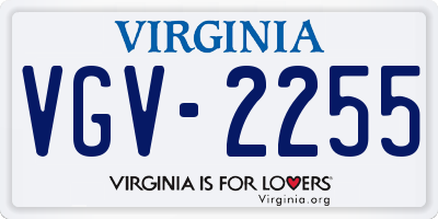 VA license plate VGV2255