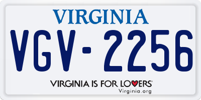 VA license plate VGV2256