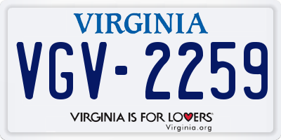 VA license plate VGV2259
