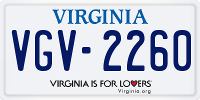 VA license plate VGV2260