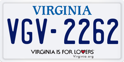 VA license plate VGV2262