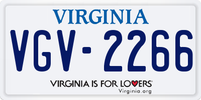 VA license plate VGV2266