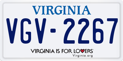 VA license plate VGV2267