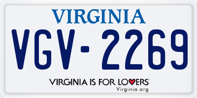 VA license plate VGV2269