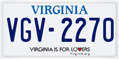 VA license plate VGV2270